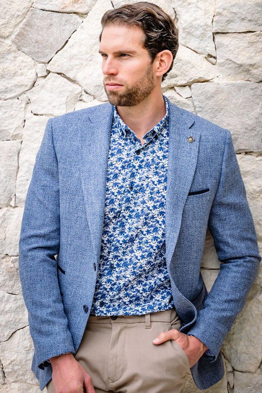 JOSE | Sky Blue Blazer | Tailored Fit Men’s Suit Jacket - Paraffin Store