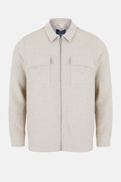 Men’s Furka Zip - Through Overshirt – Biscuit - Paraffin Store