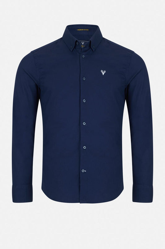 Men’s Vespa Oxford Shirt – Navy - Paraffin Store