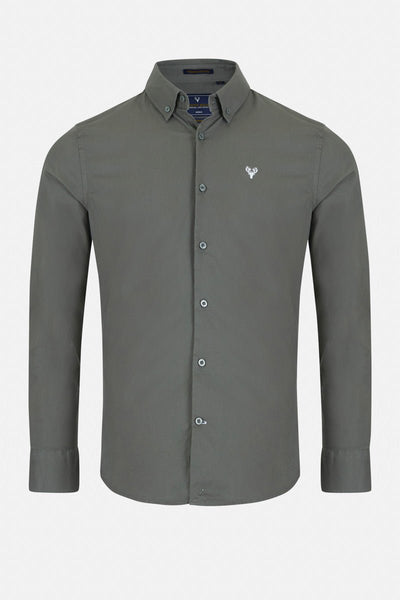 Men’s Vespa Oxford Shirt – Olive - Paraffin Store