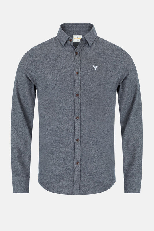 Men’s Zeki Brushed Shirt - Charcoal - Paraffin Store