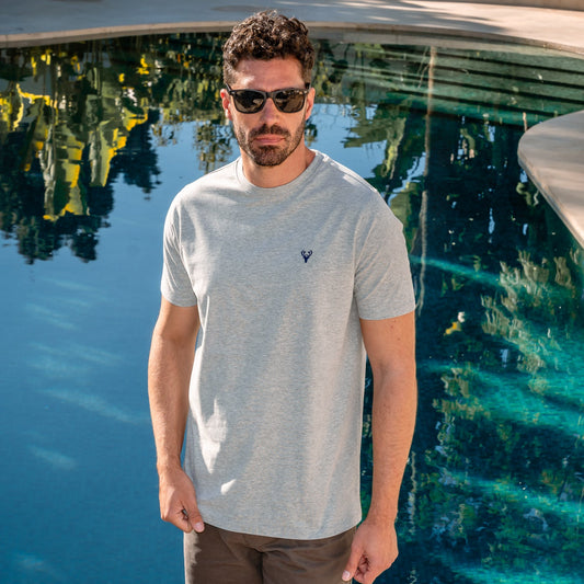 T-Shirt | Romeo Tee | Stone Marl - Paraffin Store