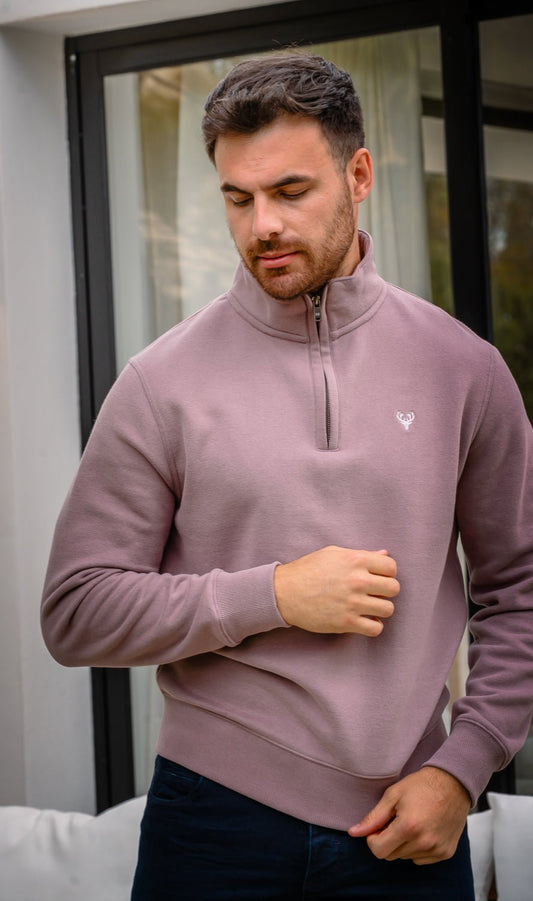 1/4 Zip | Chandler 1/4 Zip | Mauve - Paraffin Store
