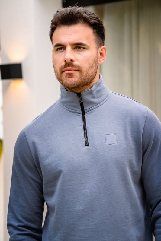 1/4 ZIP | ROSS 1/4 ZIP | GREY - Paraffin Store