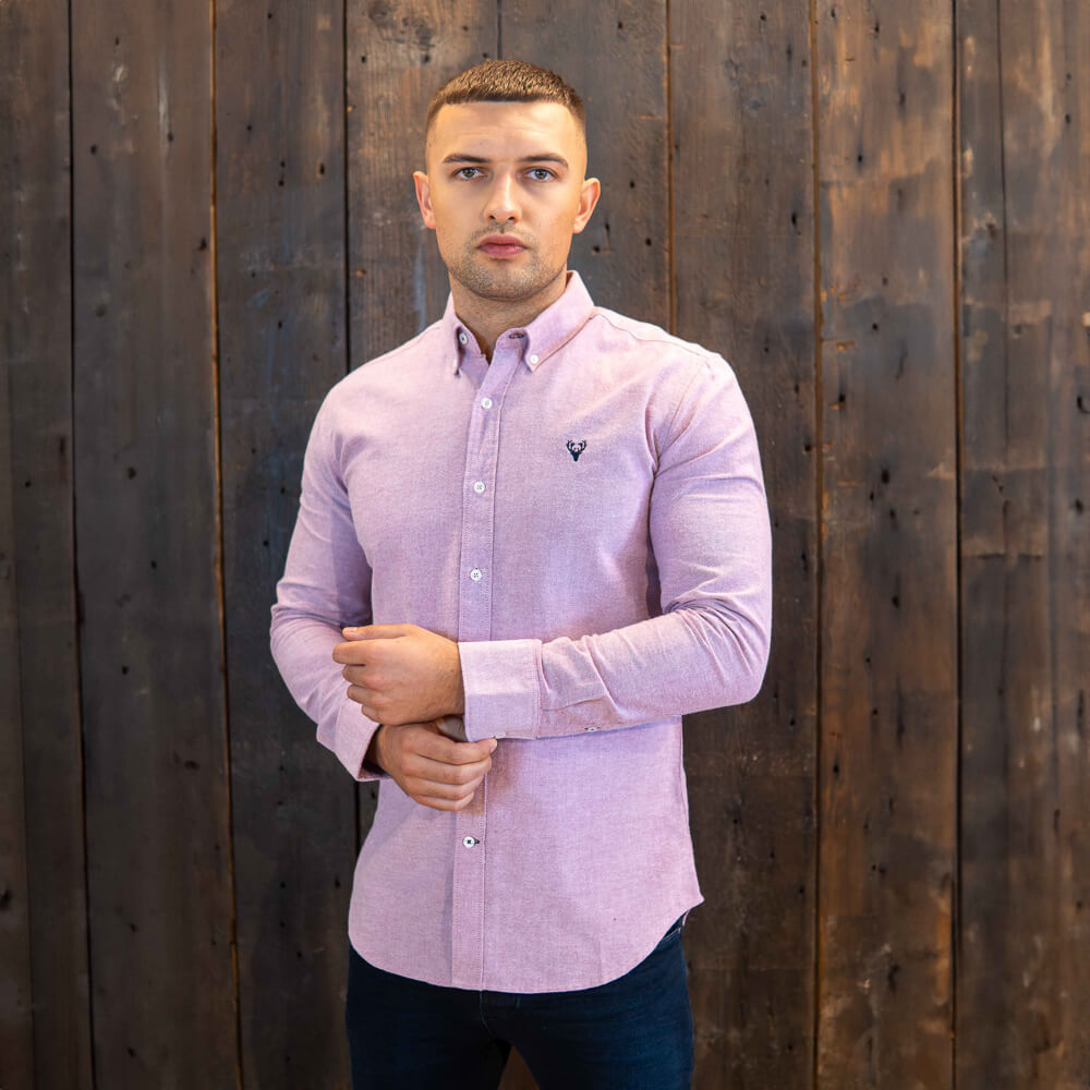 Mens Shirt longsleeve | Carter Shirt | Pink Paraffin store galway athlone tralee mens clothing