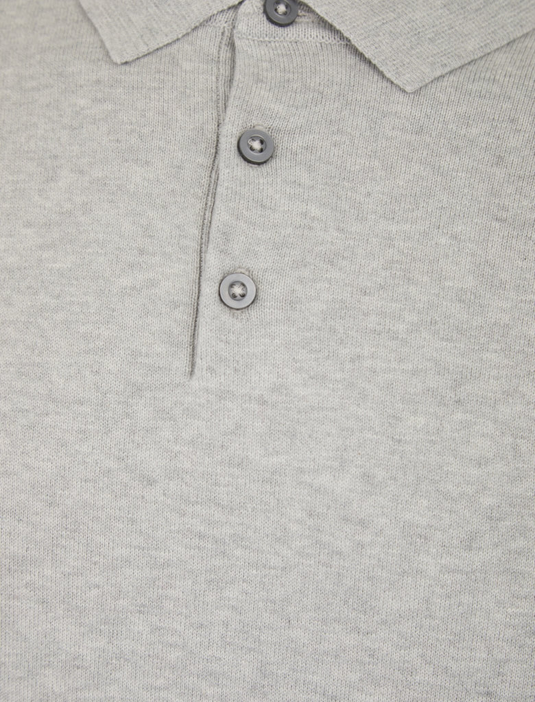 Bokinni Men’s Long Sleeve Knitted Cotton Polo Shirt - Silver Gray | Kensington Eastside - Paraffin Store