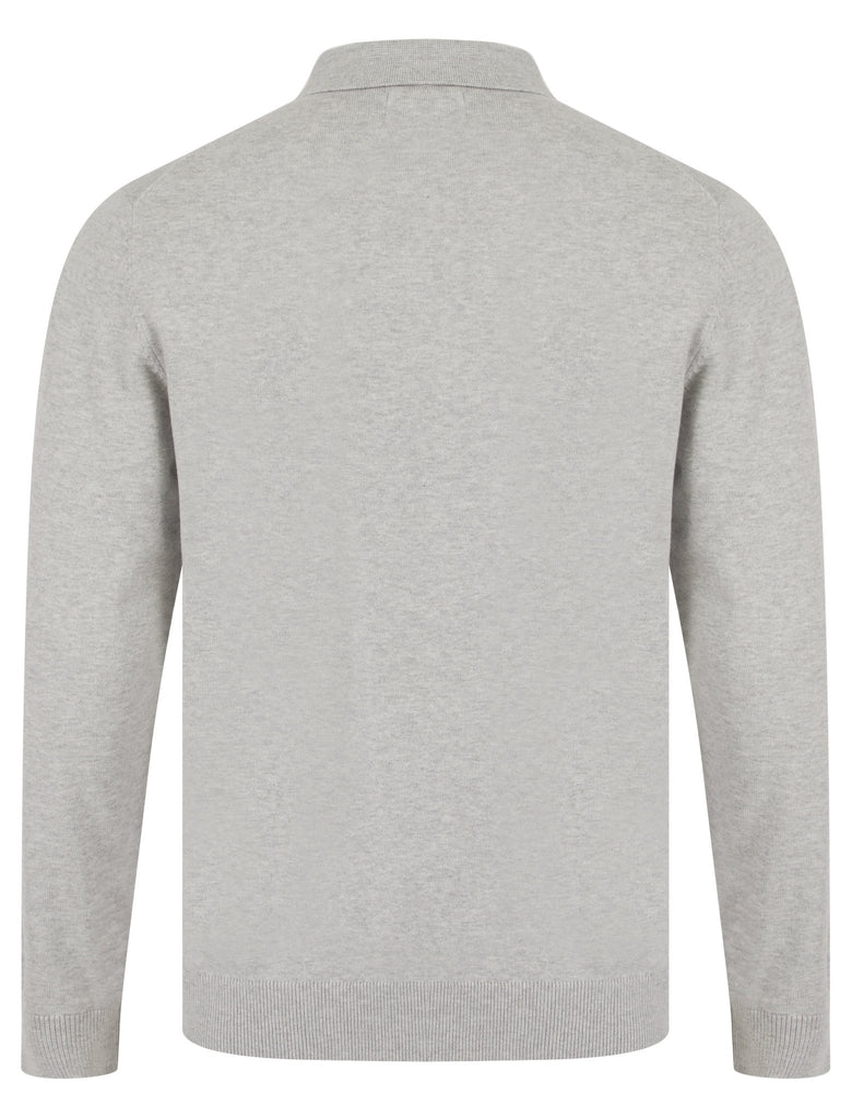 Bokinni Men’s Long Sleeve Knitted Cotton Polo Shirt - Silver Gray | Kensington Eastside - Paraffin Store