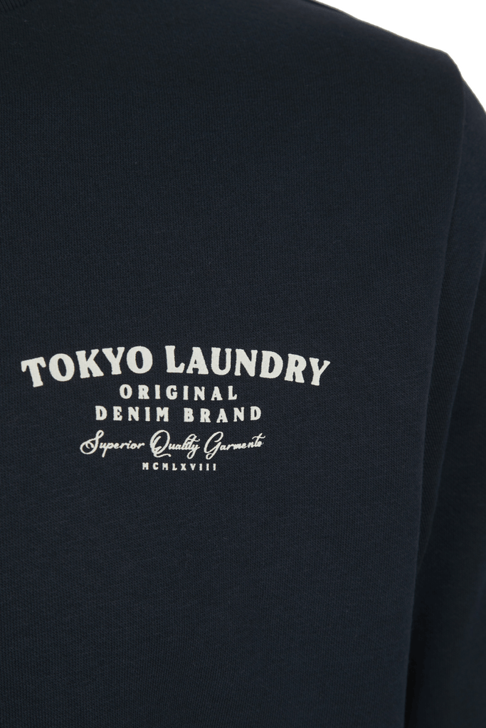 Broughton Men's Sweatshirt Jumper – Navy | Tokyo Laundry - Paraffin Store
