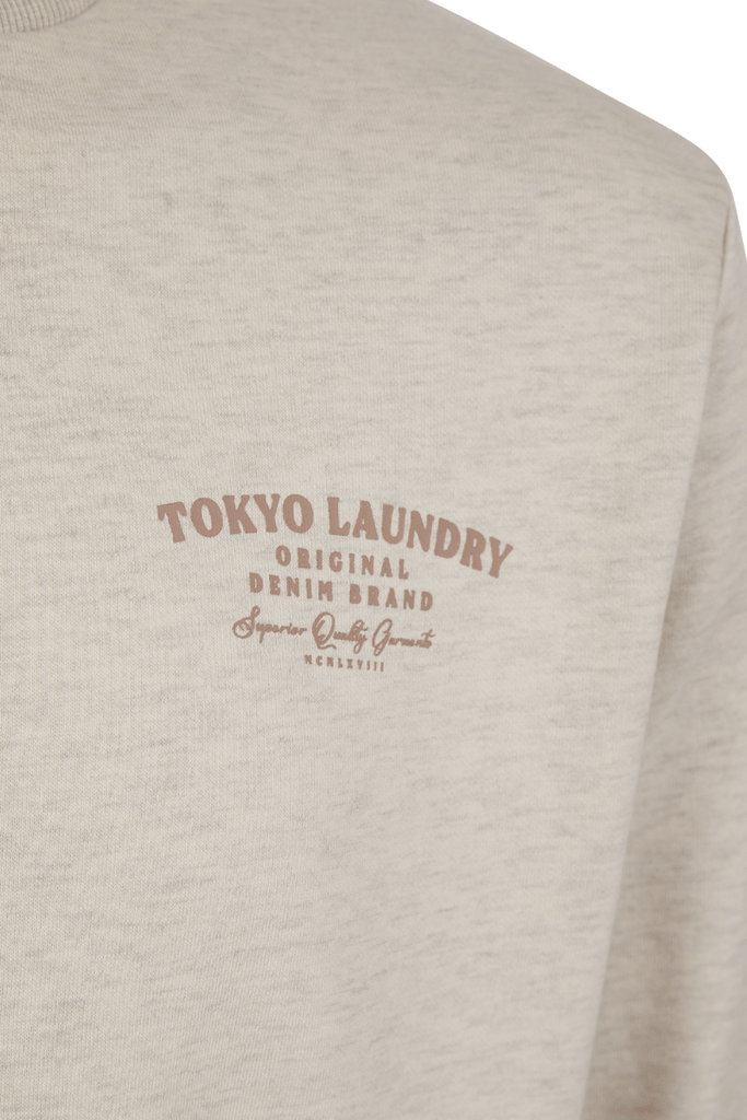 Broughton Men's Sweatshirt Jumper – Oatmeal | Tokyo Laundry - Paraffin Store