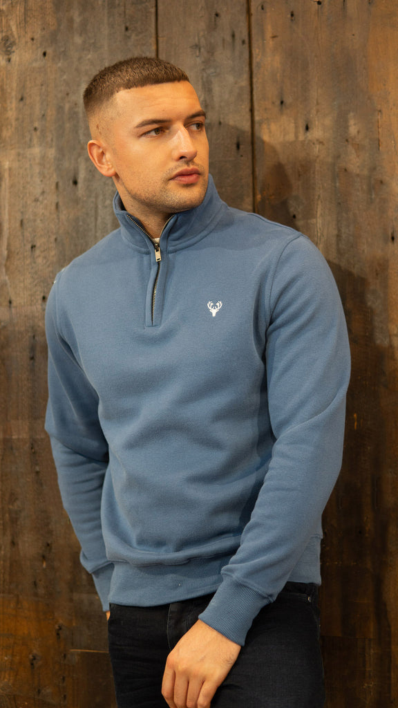 1/4 Zip | Chandler 1/4 Zip | Shadow Blue - Paraffin Store