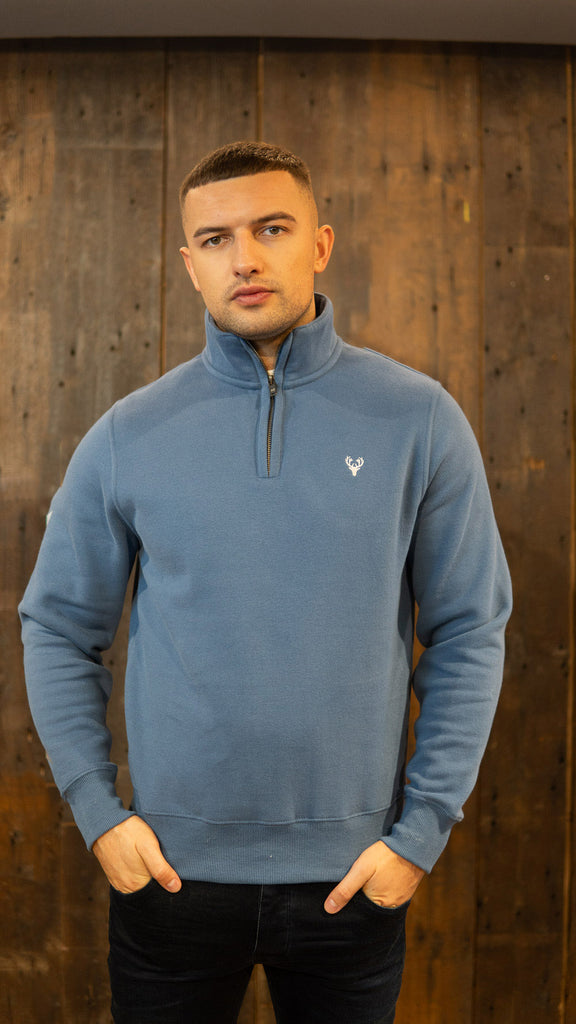 1/4 Zip | Chandler 1/4 Zip | Shadow Blue - Paraffin Store