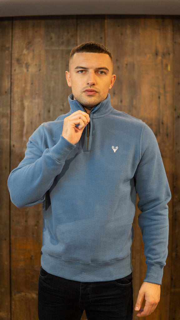 1/4 Zip | Chandler 1/4 Zip | Shadow Blue - Paraffin Store