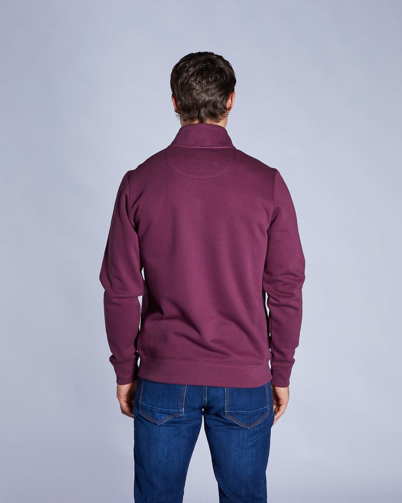 Diesel Dax Men's 1/4 Zip Sweatshirt – Burgundy - Paraffin Store