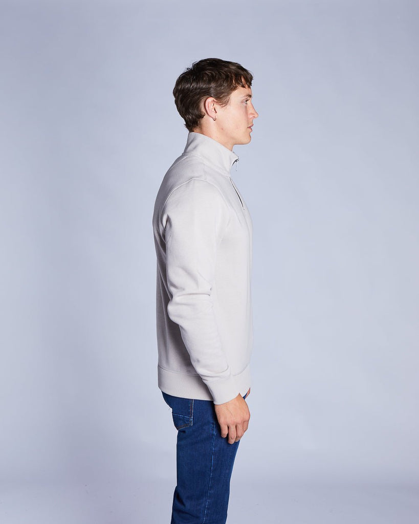 Diesel Dax Men's 1/4 Zip Sweatshirt – Silver - Paraffin Store