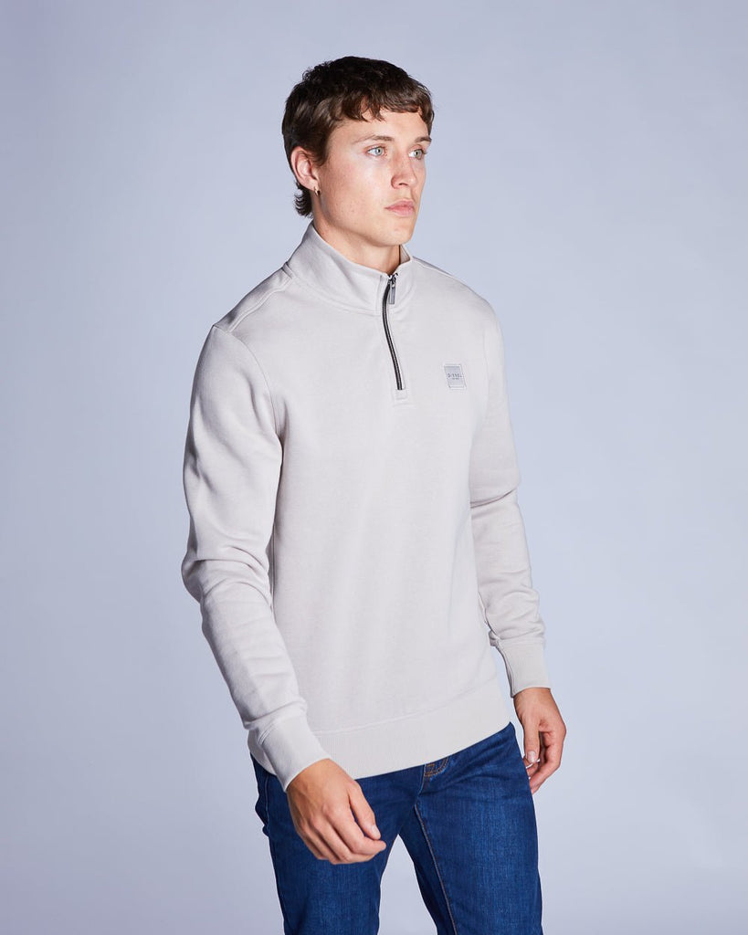Diesel Dax Men's 1/4 Zip Sweatshirt – Silver - Paraffin Store