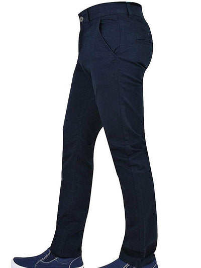 Men's Stretch Slim Fit Trousers | Comfortable & Stylish | Paraffin Store EZ348 Navy Chinos 