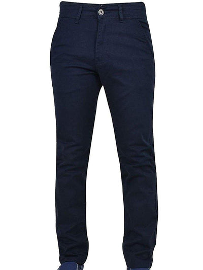 Men's Stretch Slim Fit Trousers | Comfortable & Stylish | Paraffin Store EZ348 Navy Chinos 