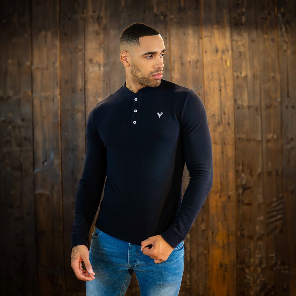 Henley | Tyler Henley | Navy - Paraffin Store