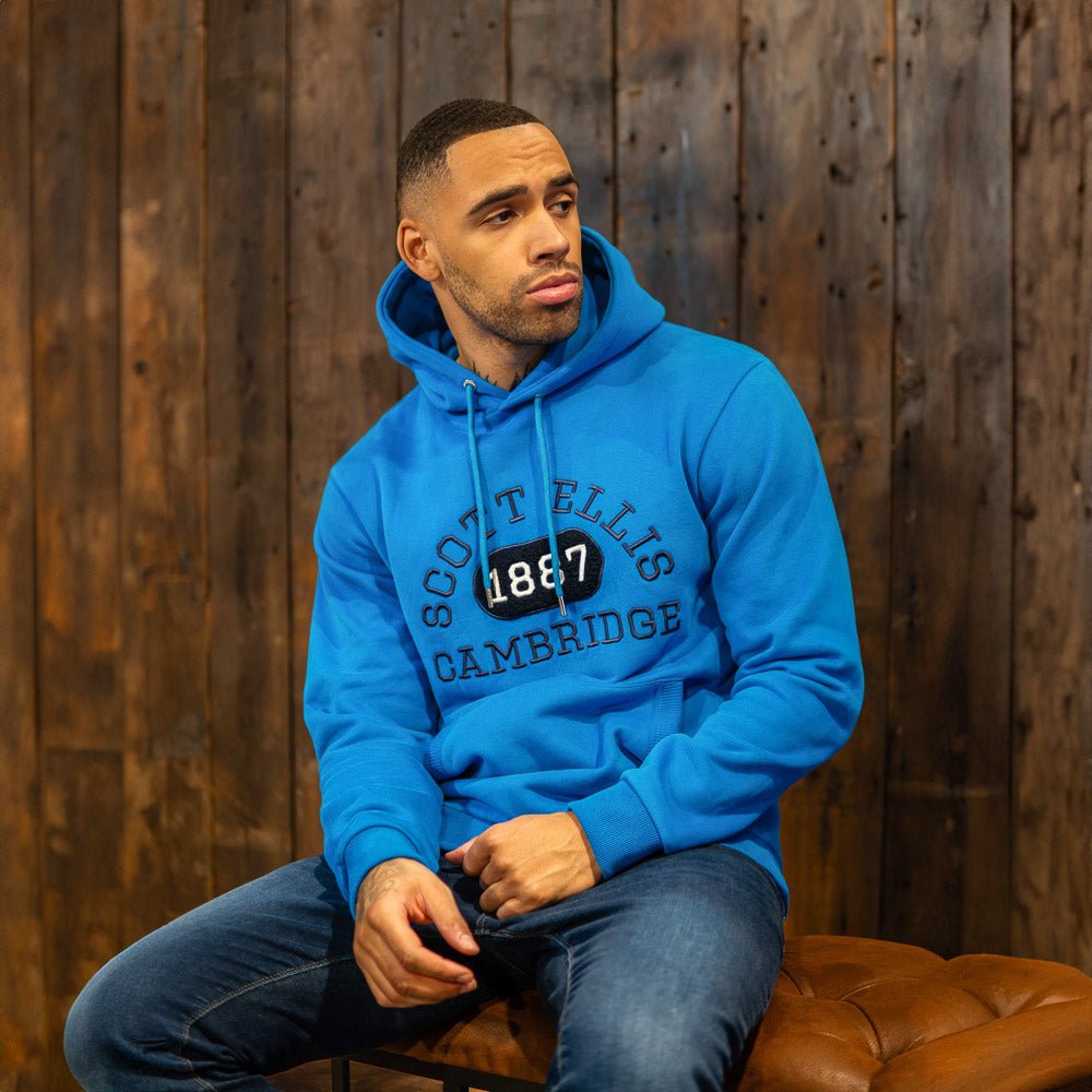 Mens Hoodie | Varsity Hoodie | Blue - Paraffin Store Galway, Athlone, Tralee mens clothes