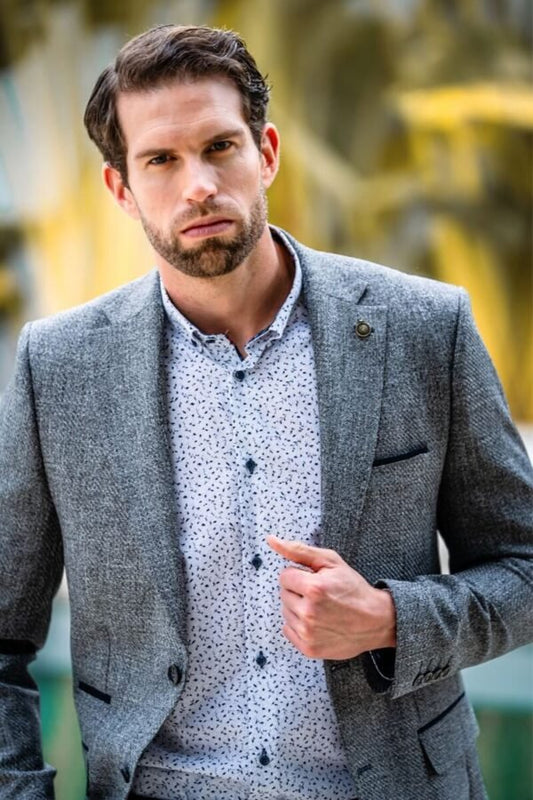 JOSE | Charcoal Blazer | Tailored Fit Men’s Suit Jacket - Paraffin Store
