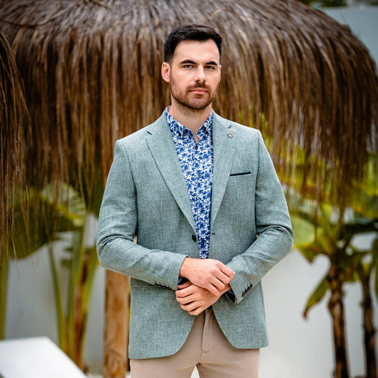 JOSE | Green Blazer | Tailored Fit Men’s Suit Jacket - Paraffin Store