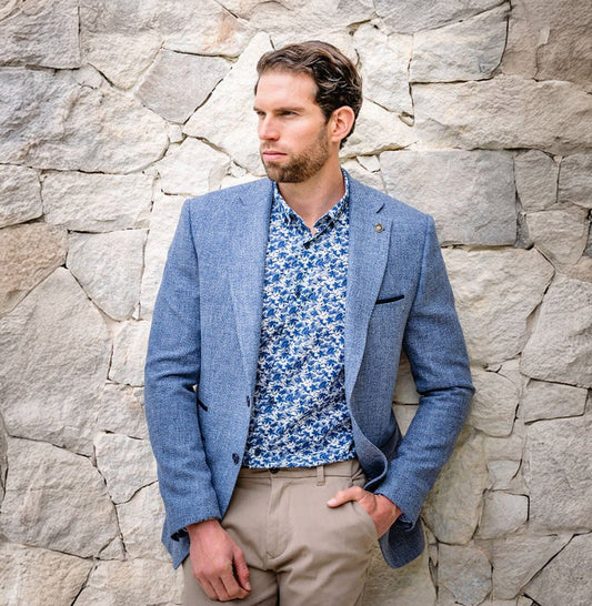 JOSE | Sky Blue Blazer | Tailored Fit Men’s Suit Jacket - Paraffin Store
