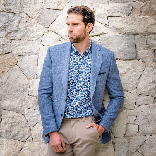 JOSE | Sky Blue Blazer | Tailored Fit Men’s Suit Jacket - Paraffin Store