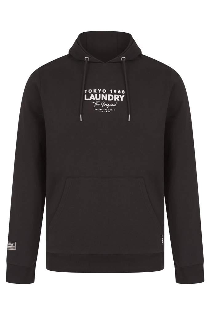 Kole Fleece Pullover Hoodie with Back Print – Black | Tokyo Laundry - Paraffin Store