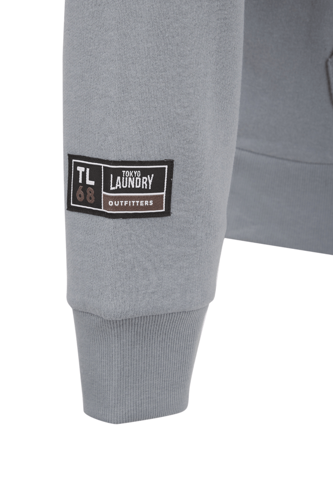 Kole Fleece Pullover Hoodie with Back Print – Grey | Tokyo Laundry - Paraffin Store