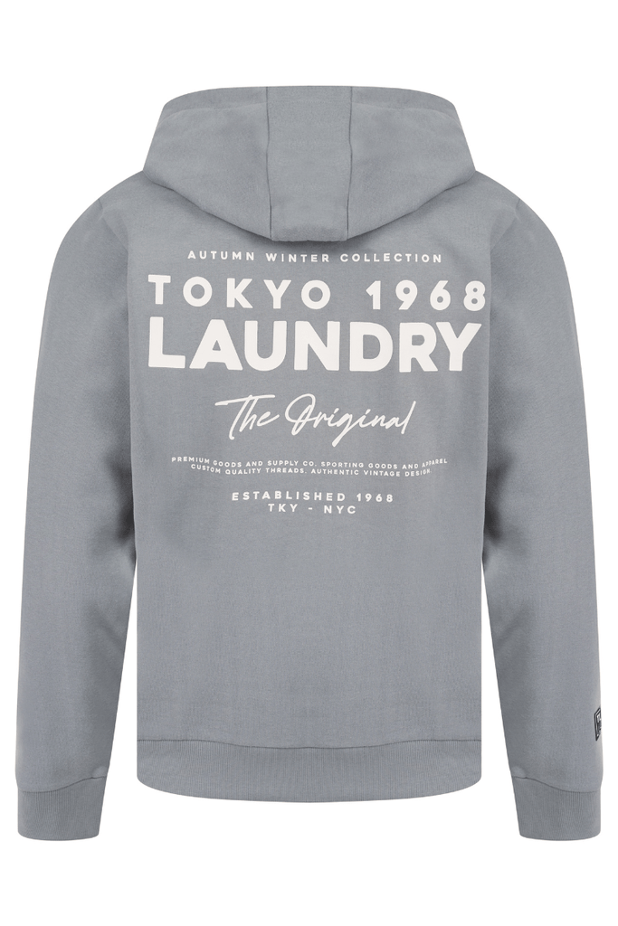 Kole Fleece Pullover Hoodie with Back Print – Grey | Tokyo Laundry - Paraffin Store