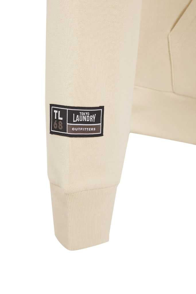 Kole Fleece Pullover Hoodie with Back Print – Stone | Tokyo Laundry - Paraffin Store