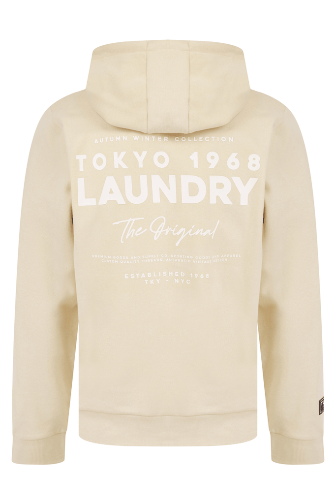 Kole Fleece Pullover Hoodie with Back Print – Stone | Tokyo Laundry - Paraffin Store