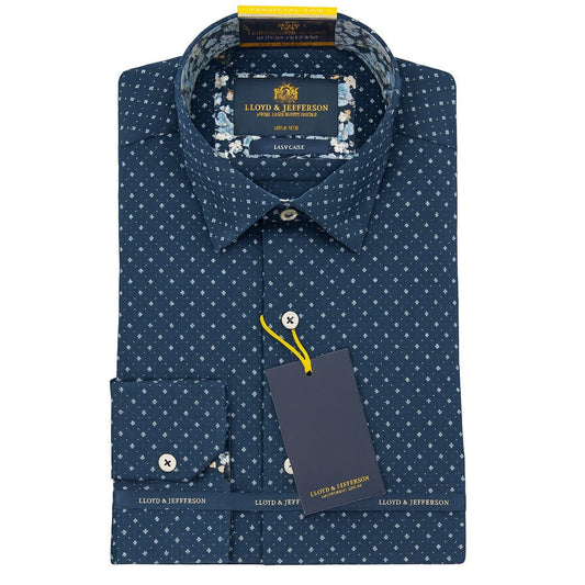 Lloyd & Jefferson Ocean Shirt – Cobalt Blue | Lightweight Cotton Blend Shirt (S–XXL) - Paraffin Store