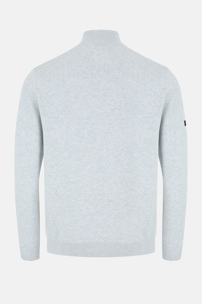 Men’s 1/4 Zip Jumper | Pyramid Knit | Concrete - Paraffin Store