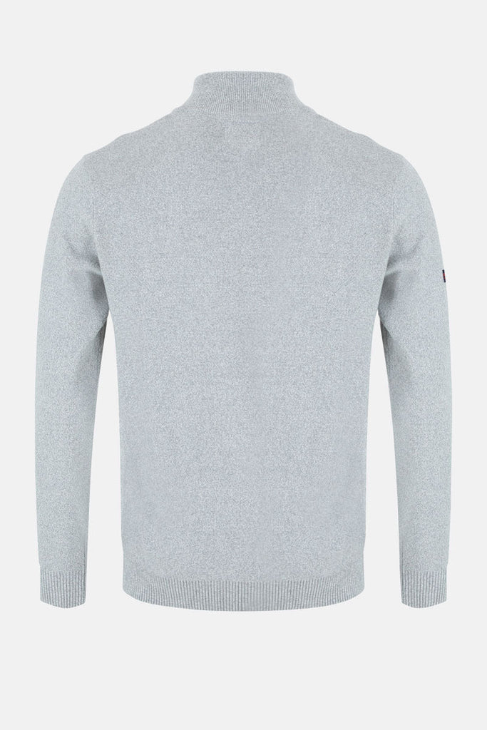 Men’s 1/4 Zip Jumper | Pyramid Knit | Grey Twist - Paraffin Store