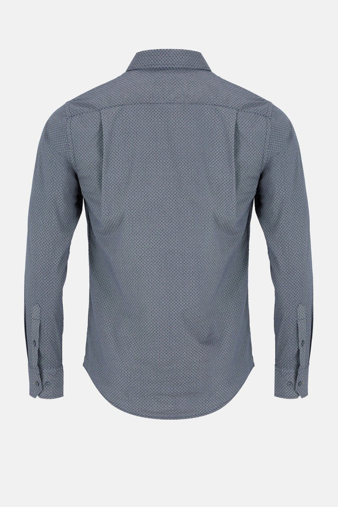 Men’s Audrey Micro Print Shirt – Navy - Paraffin Store