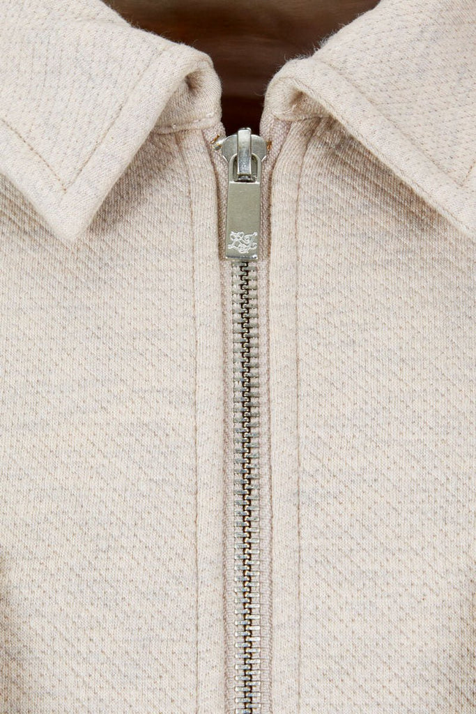 Men’s Furka Zip - Through Overshirt – Biscuit - Paraffin Store