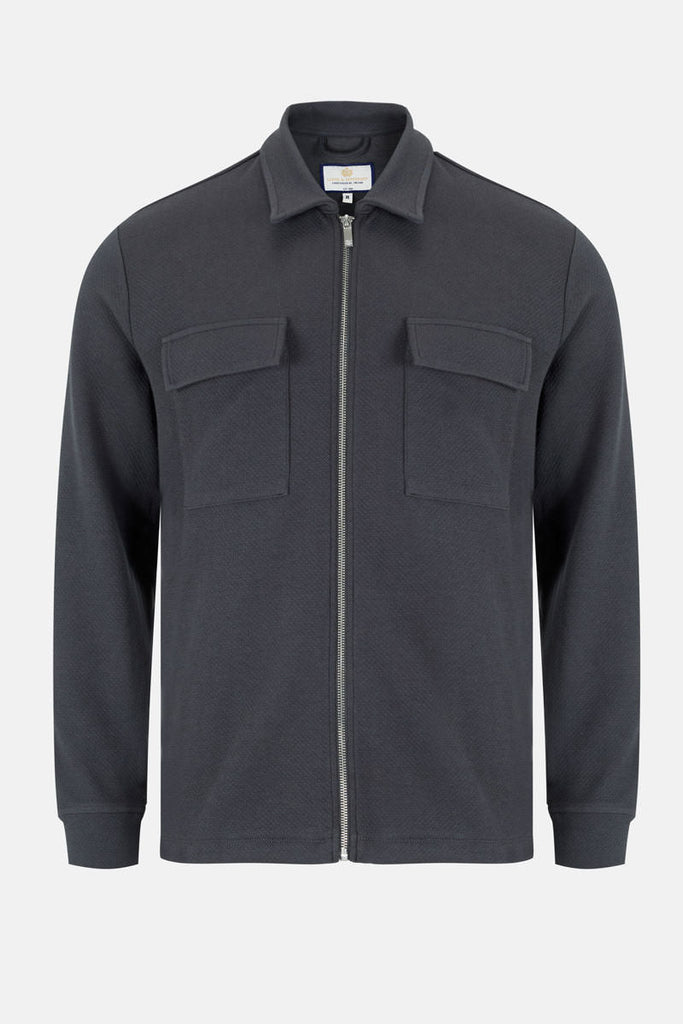 Men’s Furka Zip - Through Overshirt – Charcoal - Paraffin Store