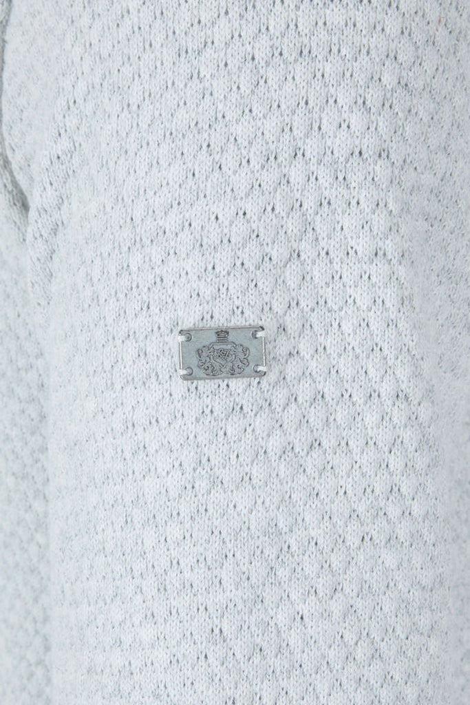 Men’s Lyra Textured ¼ Zip Jumper – Concrete - Paraffin Store