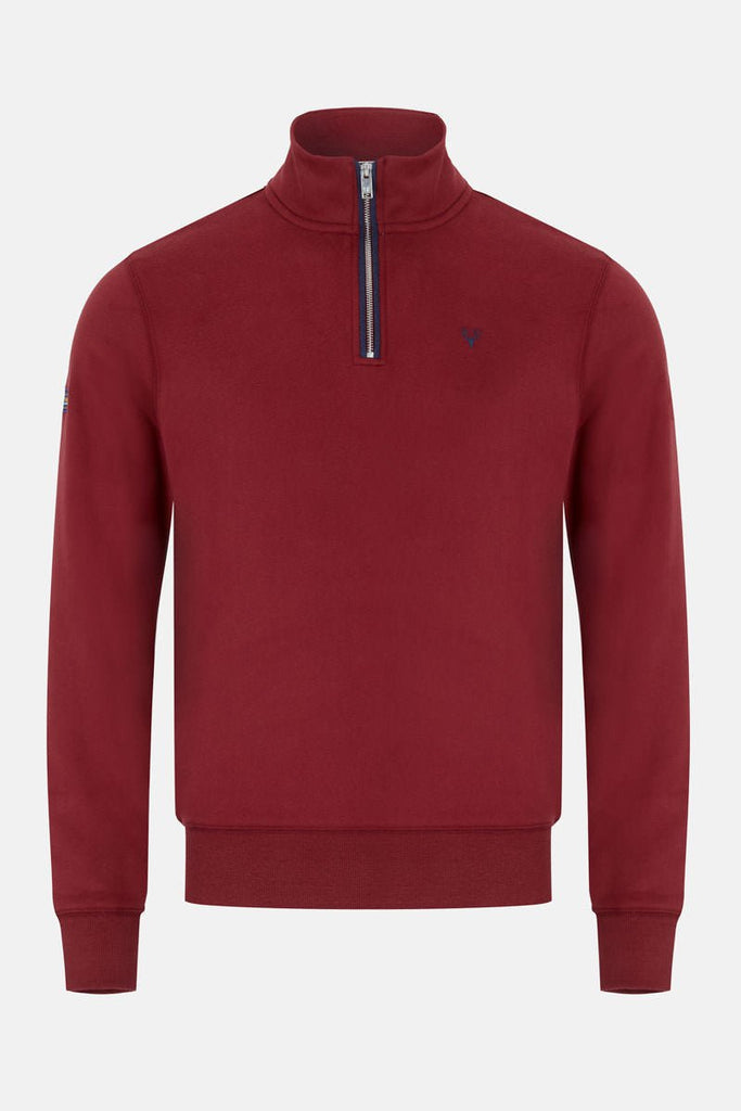 Men’s Nevada ¼ Zip Sweatshirt – Cabernet - Paraffin Store