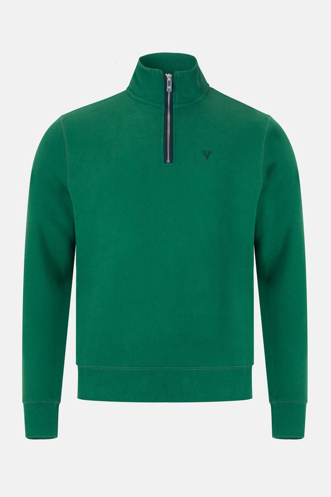 Men’s Nevada ¼ Zip Sweatshirt – Green - Paraffin Store