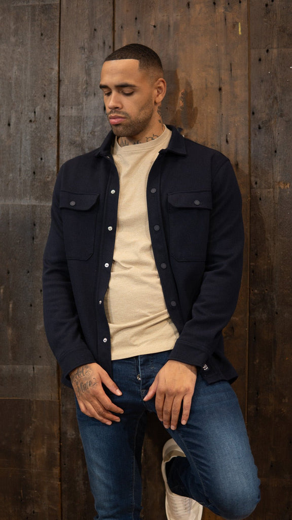 Mens OVERSHIRT | LUKE | Navy - Paraffin Store