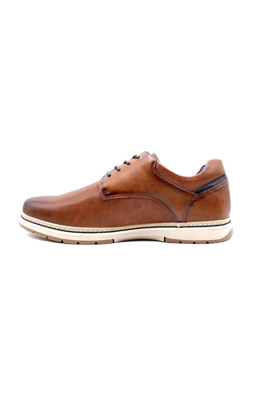 Men’s Perforated Camel Lace - Up Shoes | ELO933 - Paraffin Store