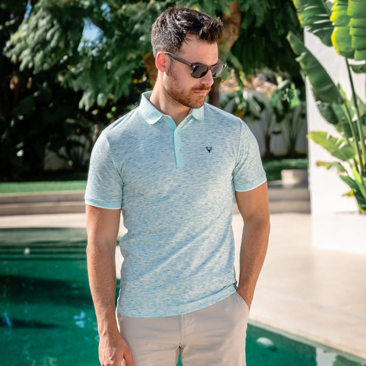 MEN'S POLO | LUNAR | BLUE MARL - Paraffin Store