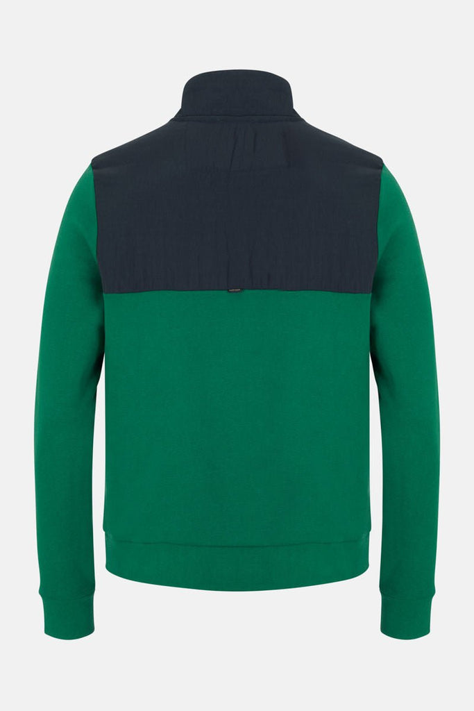 Men’s Sierra ¼ Zip Sweatshirt – Green/Navy - Paraffin Store