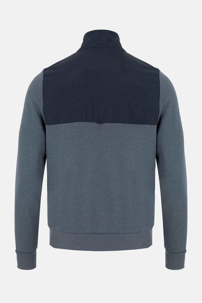 Men’s Sierra ¼ Zip Sweatshirt – Grey/Navy - Paraffin Store