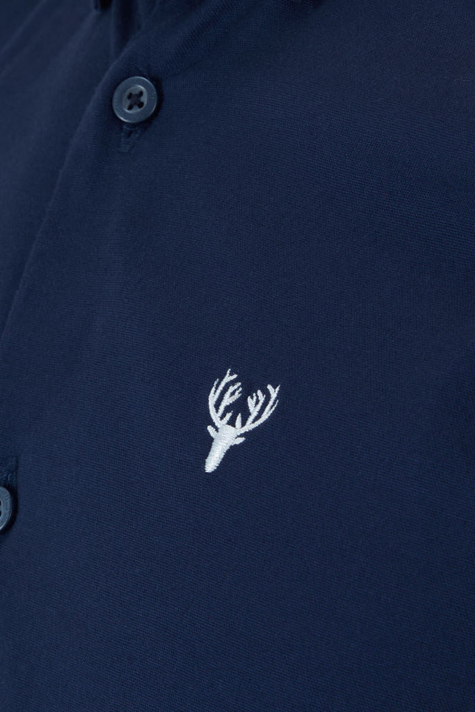 Men’s Vespa Oxford Shirt – Navy - Paraffin Store