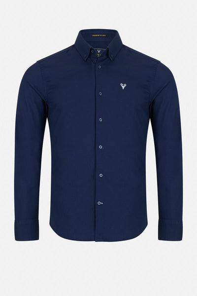 Men’s Vespa Oxford Shirt – Navy - Paraffin Store