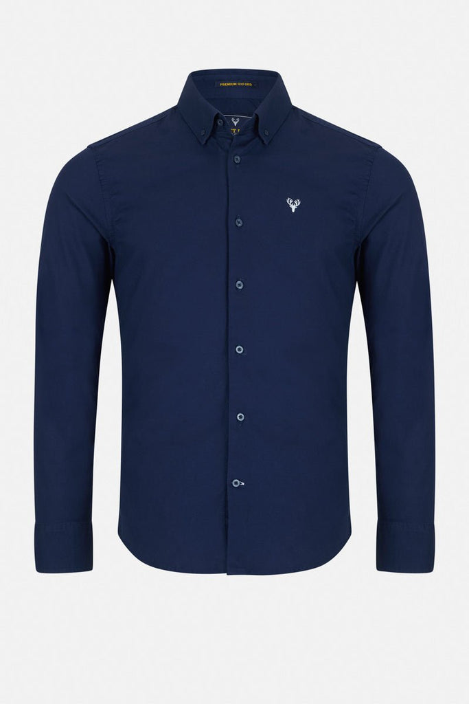 Men’s Vespa Oxford Shirt – Navy - Paraffin Store