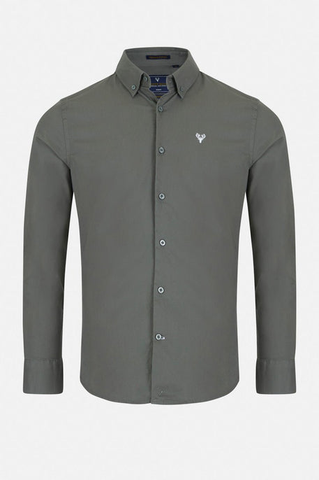 Men’s Vespa Oxford Shirt – Olive - Paraffin Store